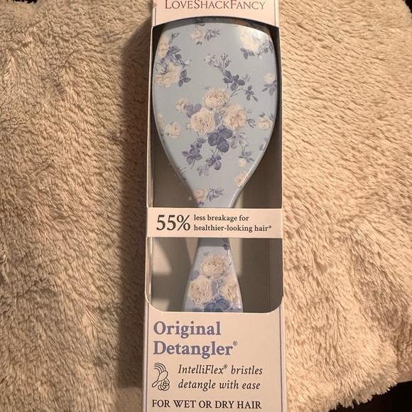 LoveShackFancy Blue Floral Hair Brush